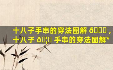十八子手串的穿法图解 🍁 ,十八子 🦄 手串的穿法图解*
